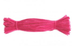 Проволока синельная 30 см цв. ярко-розовый, цена за 10 шт